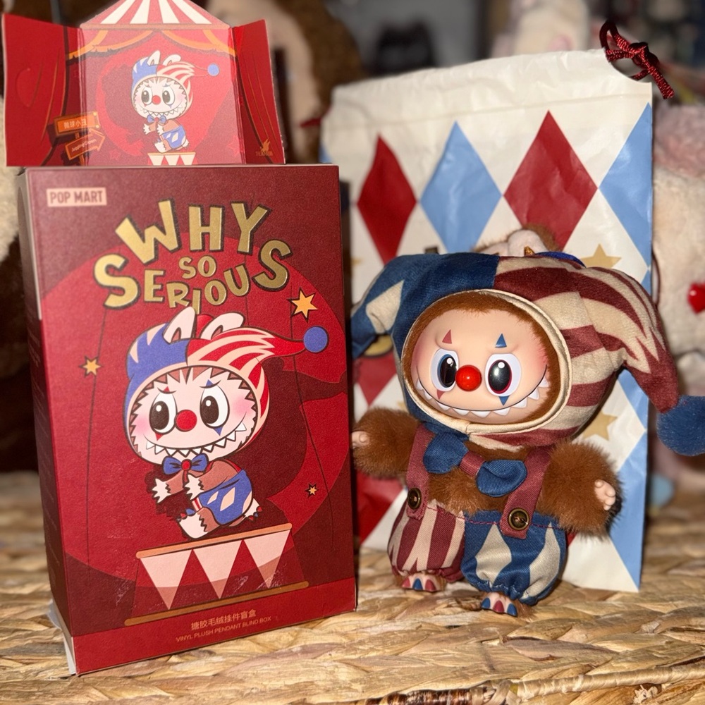 POP MART “Why So Serious” – “Juggling Clown” Plush Pendant (Confirmed)